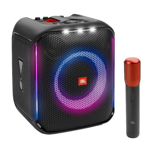 JBL PartyBox Encore – Tragbarer Party-Lautsprecher für drinnen und draußen – Mit eingebauten Lichtern, IPX4-Design und tiefem Bass – 10 Stunden Laufzeit – In Schwarz von JBL