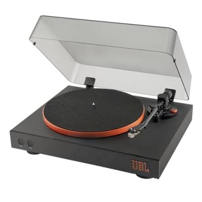 JBL Spinner BT – Hochwertiger Schallplattenspieler mit Bluetooth und aptXTM HD – Schwarz und Orange von JBL