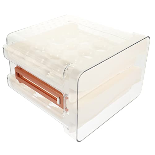 JECOMPRIS Sortierbox für Eier Spenderbehälter Aufbewahrungsbehälter für Eier Eierregal für den Haushalt mehrschichtiger Eierhalter Schreibtisch Tablett Aufbewahrungskiste Eierständer Plastik von JECOMPRIS