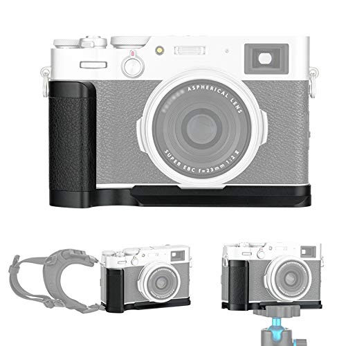 JJC Handgriff Kameragriff für Fujifilm Fuji X100V X100F | Verbessertes Handling | Arca Swiss schnellwechselplatte kompatibel mit Stativ | Akku direkt wechseln | Metall L-Platte von JJC