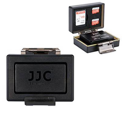 JJC MC Series Wasserabweisend Card Case für CF, SD, Micro SD, Sim, Micro Sim, Nano Sim 2 SD + 1 Micro SD + Fujifilm NP-W126 Battery von JJC