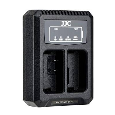 JJC USB Dual Ladegerät Akkulader für Nikon Z50 Z30 Zfc Kamera für Nikon EN-EL25 Lithium-Ionen Akku von JJC