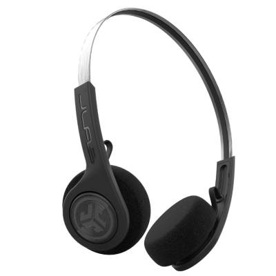 JLab Rewind Wireless Retro Schwarz - Bluetooth On-Ear-Kopfhörer (eingebautes Mikrofon, Fernbedienung) von JLAB