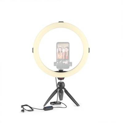 JOBY Beamo Ring Light 12" HandyPod Starter Kit, LED Selfie Licht, Handy Ringlicht mit 3 Modi und 10 Helligkeitsstufen, Handy Stativ mit Ringlicht, mit Flexiblem Stativ für Smartphones, zu 1kg von JOBY