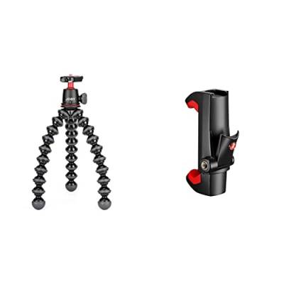 JOBY JB01507-BWW GorillaPod 3K Kit Flexibles und leichtes Stativ (mit Kugelkopf für DSLR-, CSC- und spiegellose Kameras, Traglast bis zu 3 kg) & Manfrotto - Smartphone Halterung, Pro Version von JOBY