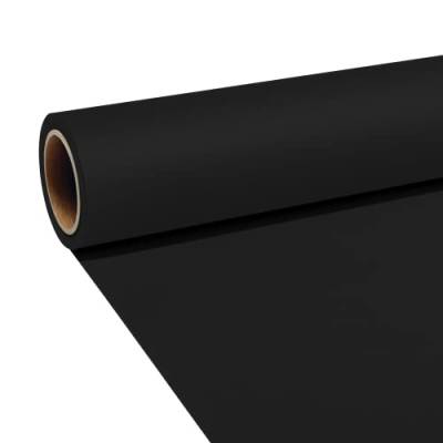 JOBY Seamless Creator Background Paper, Photography Backdrop for Videos, Streaming, Interviews, Backdrops Photoshoot, Props, Size 1.35X11m, Black on, JB01881-BWW von JOBY