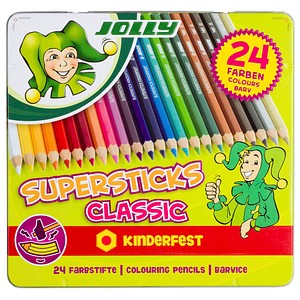 JOLLY SUPERSTICKS CLASSIC KINDERFEST Buntstifte farbsortiert, 24 St. von JOLLY