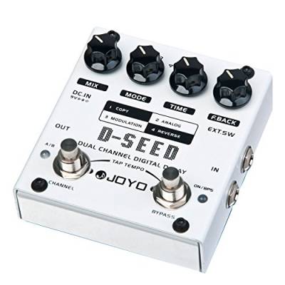 JOYO D-SEED Dual Channel Digital Delay Gitarren-Effekt-Pedal, Silver von JOYO