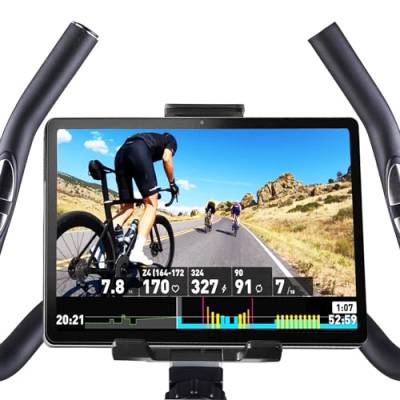 Tablet halterung fahrrad crosstrainer heimtrainer universelle Anpassbarkeit an alle Tablet-Modelle und Lenker Einfache Installation Verbesserte Stabilität von JP Sales