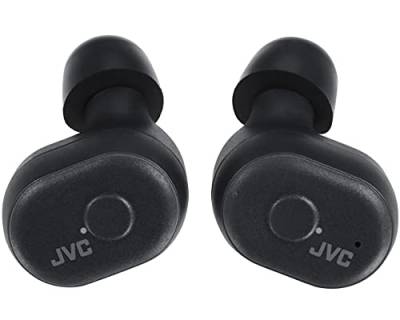JVC HA-A10T-BU Truly Wireless In-Ear Bluetooth Kopfhörer mit Memory Foam Ohrstücken, Farbe Charcoal-Black (Wasserfest IPX5, 4 + 10 Std. Akkulaufzeit) von JVC