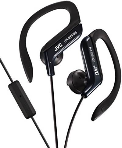JVC HA-EBR25-B-E Sport-Kopfhörer mit Fernbedienung/Mikrofon schwarz von JVC