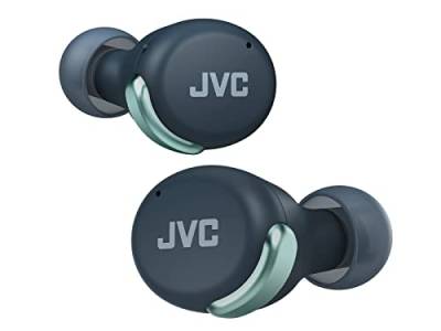 JVC HA-Z330T-G - Kompakte True Wireless Ohrhörer, aktives Noise Cancelling, geringes Gewicht, stylisches Design, BT 5.2, wasserdicht (IPX4), 21 Stunden Spielzeit, Low-Latency Modus für Spiele, (Grün) von JVC