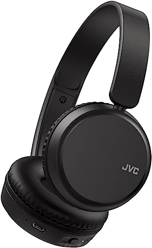 JVC HA-Z37W-B - Bluetooth On-Ear-Kopfhörer, Tiefbass, 3 Klangmodi (Bass/Klar/Normal), 35 Stunden Akkulaufzeit, leicht und faltbares Design, Multi-Point-Funktion, Bluetooth 5.2, (Schwarz) von JVC