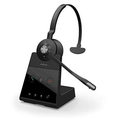 Jabra Engage 65 On-Ear Dect Mono Headset - Skype for Business zertifizierter, drahtloser Kopfhörer mit Noise-Cancelling für Tischtelefone und Softphones - schwarz - EU-Version von Jabra