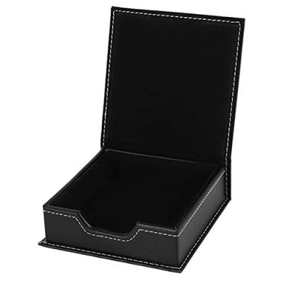 Jdeijfev Leder Memo Box Büro Schule Liefert Schreibtisch Zubehör Organizer Kartenhalter Notiz Halter Sticky Note Box Schwarz von Jdeijfev