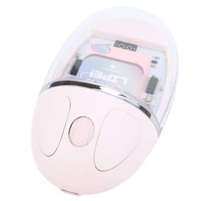 Jectse Kabellose Gaming-Mäuse, Leises Klicken, Ergonomische Transparente Schale, Präzise Positionierung, Tragbare Kabellose Maus für Heim-PC (PINK) von Jectse