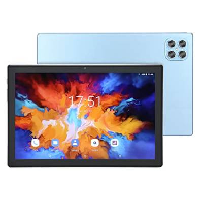 Jectse Tablet-PC, 8-Kern-CPU, Vorne 8 MP, Hinten 20 MP, 2-in-1-EU-Stecker, 100-240 V, 10,1-Zoll-Tablet-PC mit Tastatur, Maus für 11 für Display (Blue) von Jectse