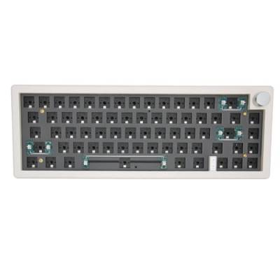 Jectse Tastatur-Kit, ABS-Gehäuse mit DREI Modi, 5.0-Verbindung, Hot-Swap-fähiges Tastatur-DIY-Kit mit RGB für für Office (White) von Jectse
