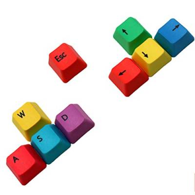 Jiqoe Tastatur Ersatz Tastenkappen WASD Richtung Für Tastenkappe 9 Tasten Mechanische Gaming Tastatur OEM Profil Für Tastenkappen von Jiqoe