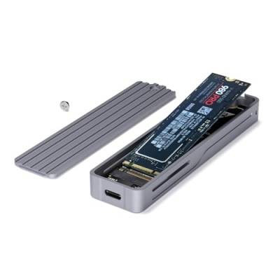 TypeC USB-3.2-SSD-Gehäuse, 20 Gbit/s, Speed-SD-Gehäuse, M.2 NVMe SSD-Gehäuse, Aluminiumlegierung, für Laptop M.2 NVMe SSD-Gehäuse von Jiqoe