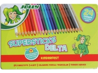 Jolly Delta dreieckige Bleistifte 24 Farben in einer Metallbox (9014400077211) von Jolly