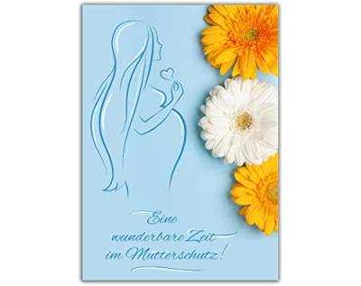 Abschiedskarte für Kollegin Mutterschutz mit Umschlag in XXL-Format A4 lüstige moderne Klappkarte für Mutterschutz Mutterschutzurlaub von Junapack