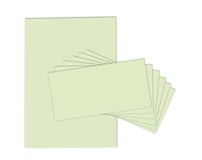 Briefpapier-Set Briefpapier mit Umschlag grün Briefbogen eibfarbiges Papier selbstklebende Umschlag Briefe Einladungen (10 Blätter + 10 Umschläge) von Junapack