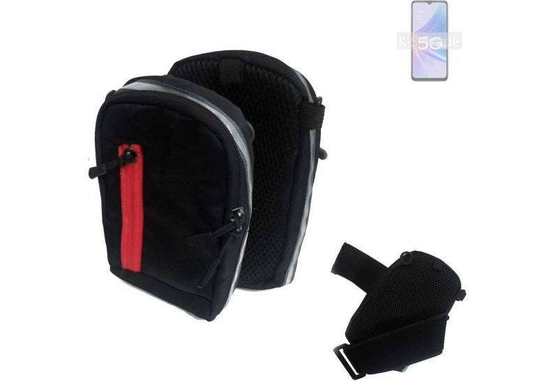 K-S-Trade Handyhülle für Oppo A97 5G, Outdoor Gürteltasche Holster Umhängetasche schwarz Handy Tasche von K-S-Trade