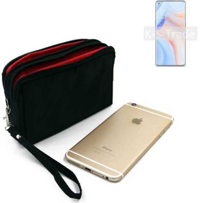 K-S-Trade Handyhülle für Oppo Reno4 Pro, Schutz Hülle Handy Hülle Gürteltasche Travelbag Handytasche mit von K-S-Trade