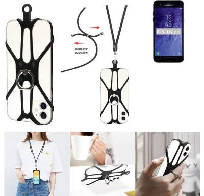 K-S-Trade Handyhülle für Samsung Galaxy J3 Orbit, 3in1 Handykette Handyband Handykordel Halsband Smartphone-Ring von K-S-Trade