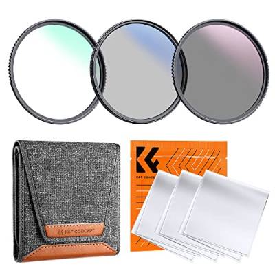 K&F Concept Filter Set K-Serie 67mm Filter Kit MC UV Filter+ Polfilter (CPL)+Neutral Dichte Graufilter(ND4)-Aktualisierung von K&F Concept