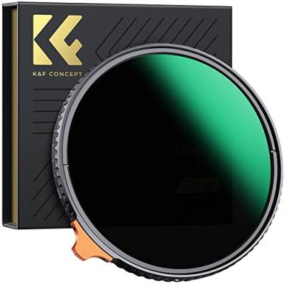 K&F Concept Nano-X 77mm ND Filter Variabler Graufilter ND2-400 (1-9 Stop) Vario ND Filter mit Filtertasche von K&F Concept