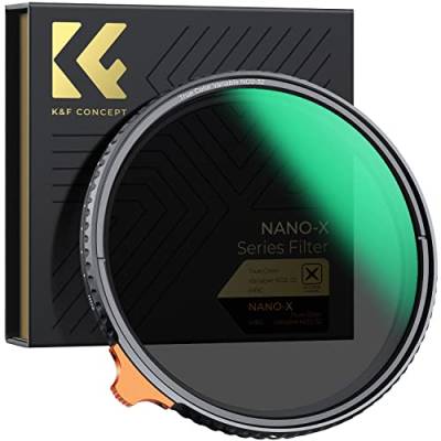 K&F Concept Nano-X True Color Variabler ND Filter 67mm Graufilter ND2-32(1-5 Blendenstufen) Neutral Graufilter von K&F Concept