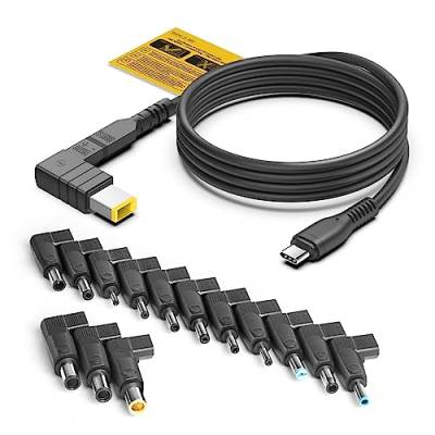 KFD USB-C auf DC Stecker Kabel Ladegerät 100W USB-C Netzteil Netzkabel 1,0M 15 in 1 Ladekabel Stromkabel Adapterkabel für MacBook Pro 2020 2021, iPad Pro 2020, Pixel, Switch, LG, Handy Konverter Typ-C von KFD