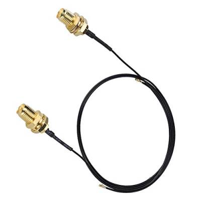 Ipe-Kabel SMA-Stecker auf IPX-Kabel Kupfer, Gummi 2-teiliges Set WiFi Ipex4 auf RP-SMA-Stecker Ngff M. 2 Anschlusskabel Kabeldraht 31 cm von KIMISS