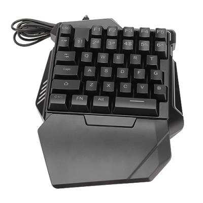 KIMISS Einhändige Mechanische RGB-Gaming-Tastatur, Einhändige 35-Tasten-Hintergrundbeleuchtung, Ergonomische Tastaturen, Tragbarer Gamecontroller für Win 7 8 10 OS X auf Reisen von KIMISS