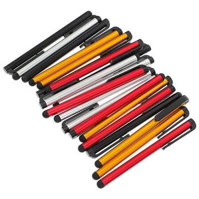 KJHBV 20 Stück Touchscreen-Eingabestift, schwarze Bleistifte, rote Bleistifte, schwarze Handy-Touchscreen-Stifte, Bleistift-Eingabestift für Telefon, feine Spitze, Stylisten-Aluminiumlegierung, von KJHBV
