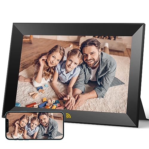 KODAK Digitaler Bilderrahmen WLAN 10.1 Zoll, HD IPS-Touchscreen Elektronischer Bilderrahmen mit 32 GB Speicher, Automatische Bilderdrehung, Teilen von Fotos oder Videos überall über App, Schwarz von KODAK