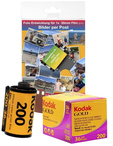 Kodak Gold 200/36 Color 35mm Kleinbild Film inlc. Komplett Entwicklung per Briefpost für bis zu 36 Farbbilder. Auf Wunsch zusätzlich Bild Daten per WE Transfer. Worldwide Shipping. von KODAK