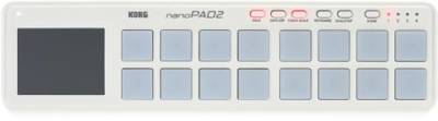 Korg NANOPAD2-WH 16 USB-Drumpad (16 Tasten) Weiß von KORG