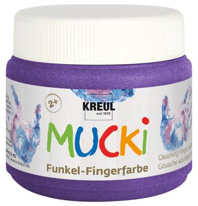 KREUL Funkel-Fingerfarbe , MUCKI, , feenstaub-rosa, 150 ml von KREUL