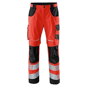 KÜBLER® unisex Warnschutzhose REFLECTIQ rot, schwarz Größe 30 von KÜBLER®