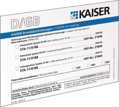 Kaiser – Karte Letterbox Versiegelung Brand de/GB/FR/IT von Kaiser