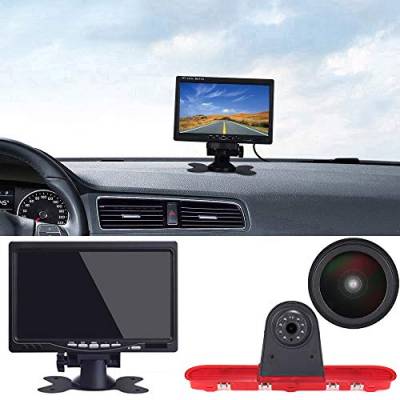 18mm Top Qualität Bremsleuchte Kamera Bremslicht Rückfahrkamera +7" Zoll TFT LCD Monitor Transporter für Toyota ProAce 2/Verso/Citroen Dispatch/Space Tourer/Jumpy 3 /Peugeot Traveller/Expert 3 von Kalakus