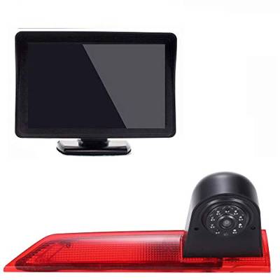 4,3" Zoll LCD Monitor+Rückfahrkamera integriert in 3. Bremslicht dritte Bremsleuchte Kamera for Ford Transit Custom 2012-2016 Transporter Business MPV SUV Bus von Kalakus