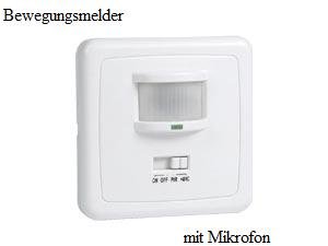 Bewegungsmelder mit Mikrofon - multifunktionelle Einbau Bewegungsmelder reagiert auf Bewegung, Licht oder Geräusch von Kanlux