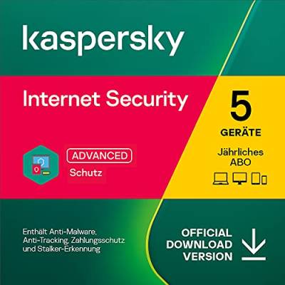 Kaspersky Internet Security 2023 | 5 Geräte | Jährliches Abo | Windows/Mac/Android | Aktivierungscode per Email von Kaspersky Lab
