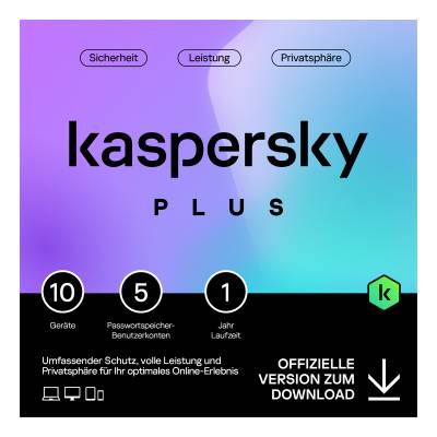 Kaspersky Plus Internet Security [10 Geräte - 1 Jahr] von Kaspersky