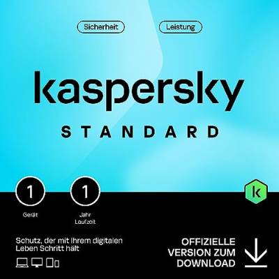 Kaspersky Standard Anti-Virus 2024 | 1 Gerät | 1 Jahr | Umfassender Schutz | Online-Banking Schutz | Leistungsoptimierung | PC/Mac/Mobile | Aktivierungscode per Email von Kaspersky