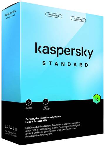 Kaspersky Standard Anti-Virus Jahreslizenz, 3 Lizenzen Windows, Mac, Android, iOS Antivirus von Kaspersky